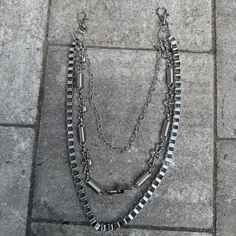 Silver Layered Wallet Chain